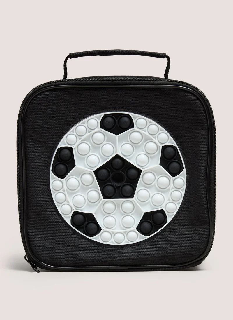 Matalan Black Football Lunch Bag & Snack Box