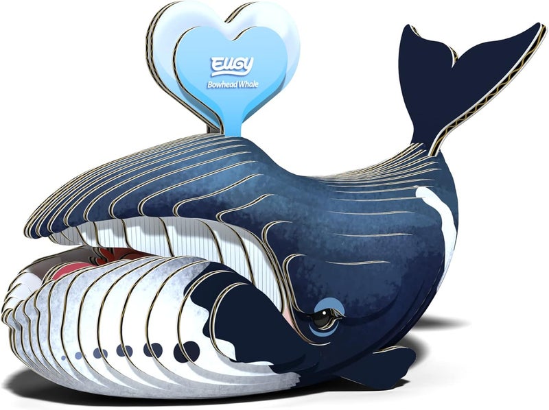 EUGY Durability boosted processed material EUGY 084 Bowhead Whale Eco-Friendly 3D Paper Craft Puzzle Globally trusted affordable quality - Image 1