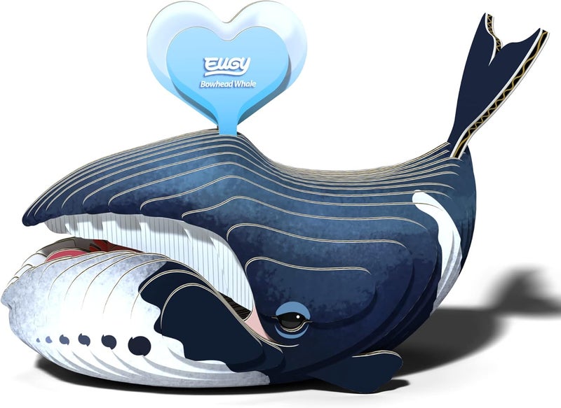 EUGY Durability boosted processed material EUGY 084 Bowhead Whale Eco-Friendly 3D Paper Craft Puzzle Globally trusted affordable quality - Image 2
