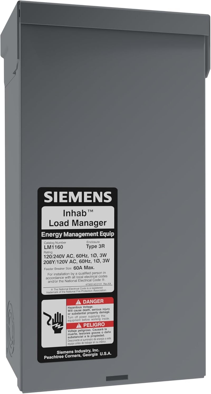 SIEMENS SIEMENS Inhab Load Manager Intelligent and Programmable Energy Management System Avoid Costly Panel Upgrades UL Certified Grey  - Image 4