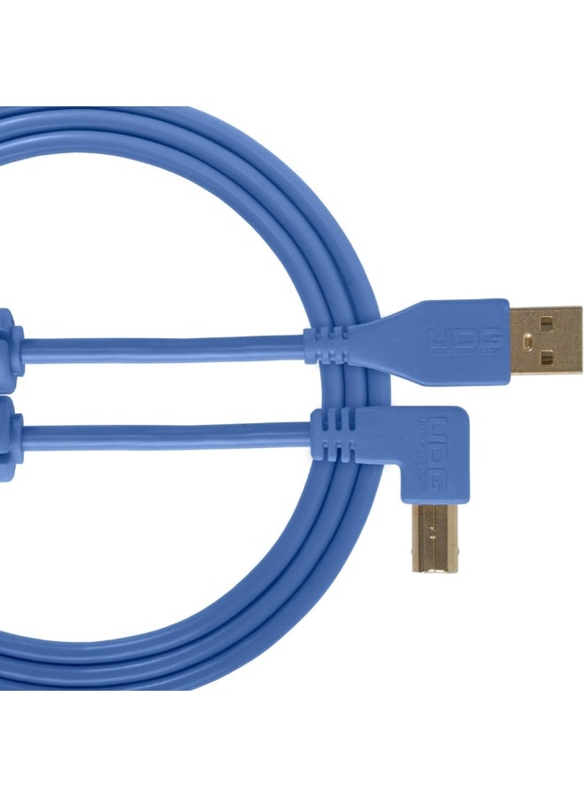 UDG Ultimate Audio Cable USB 2.0 A-B, Light Blue, Angled, 3 m