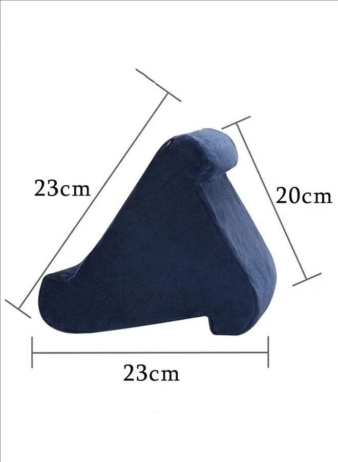 BLOOMING TIME Compressible Pillow Ipad Pillow Tablet Pillow Soft Pillow For Ipad, Multi-Angle Phone Pillow Knee Stand, Universal Ipad Tablet Reading Stand Pillow Stand For Ipad, Tablet Computer, Smart Phone, Dark Blue - Image 3