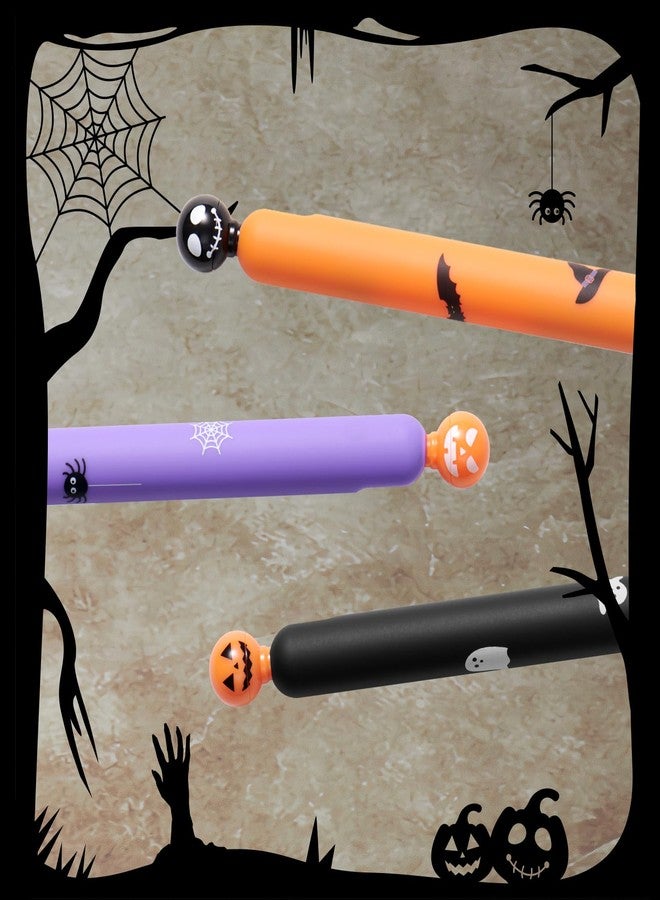 Kaco POPUP Gel Pens 3 Pieces for Halloween 0.5mm Cute Stationery Journaling Note Taking Quick Drying Aesthetic Pens, Black Ink - Image 3