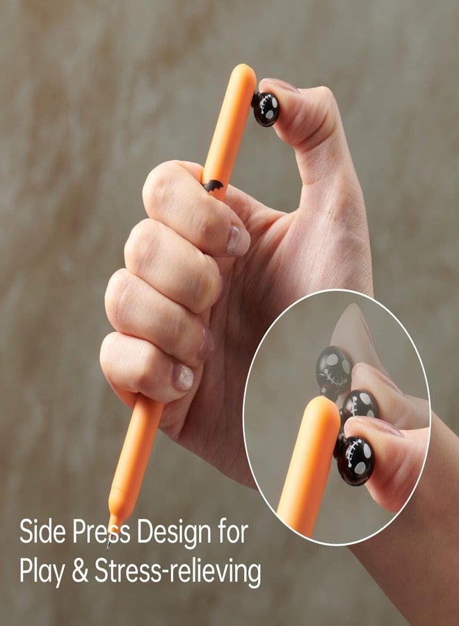 Kaco POPUP Gel Pens 3 Pieces for Halloween 0.5mm Cute Stationery Journaling Note Taking Quick Drying Aesthetic Pens, Black Ink - Image 4