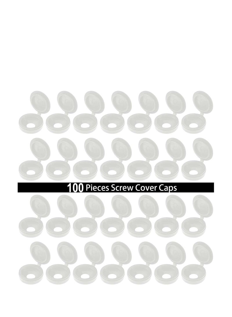 SYOSI Hinged Screw Cover Caps Plastic Screw Caps Fold Screw Snap Covers Washer Flip Tops, the Fold Screw Snap Covers Can Be Applied in Home, School, Yard, Shops, Offices and Other Places  - Image 2