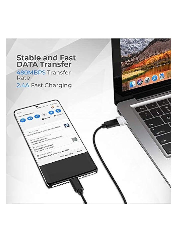 erorex USB C to USB Adaptor, USB to USB C Adapter 3 Pack,USB A to USB C Adapter,Type C Female to USB A Male Charger Cable Converter for iPhone 15 14 13 Pro Max,XR SE 3,iPad  - Image 3