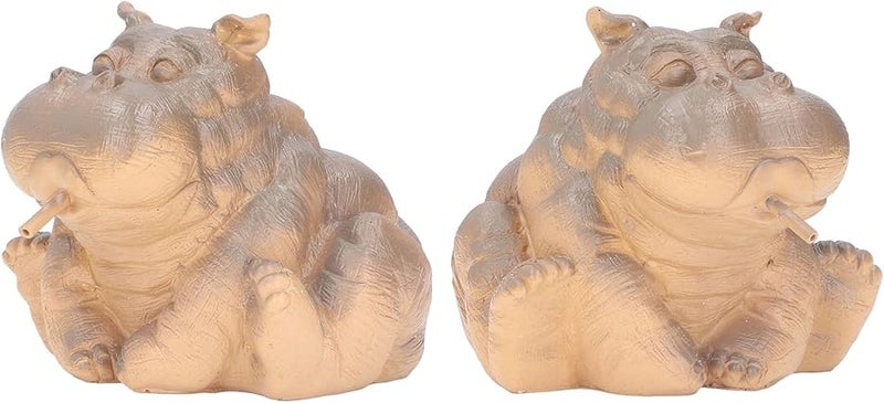 Hippo Decor Resin Garden Pool Spitter Small Volume Pond Fountain Statue - Image 5