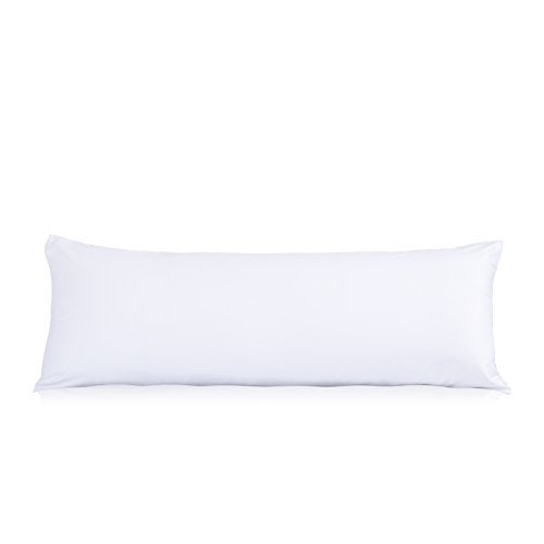 EVOLIVE Ultra Soft Microfiber Body Pillow Cover/Pillowcases 21"x54" with Hidden Zipper Closure (21"x54" Body Pillow Cover, White) - Image 1