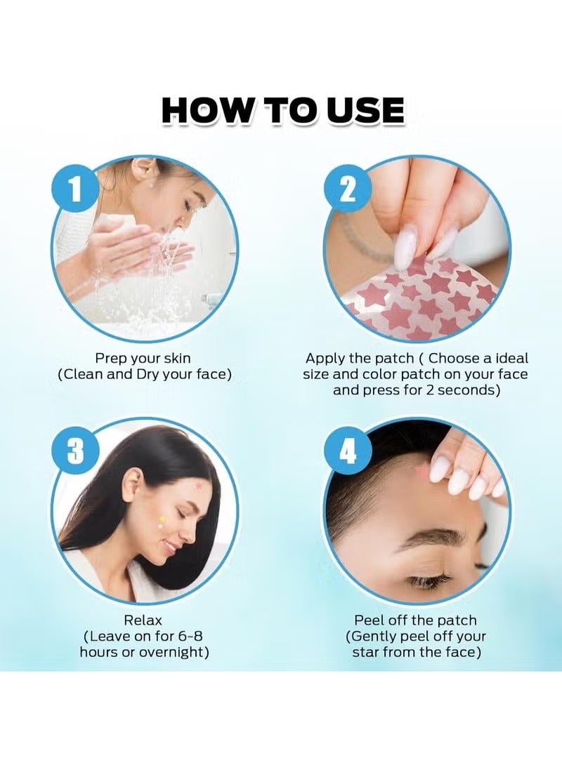 Jaysuing 200 Pcs Pimple Patches, Hydrocolloid Acne Patches for Face, Colorful Star Pimple Spot Sticker with Hyaluronic Acid, Tea Tree Oil & Centella Oil for Covering Zits and Blemishes - Image 4