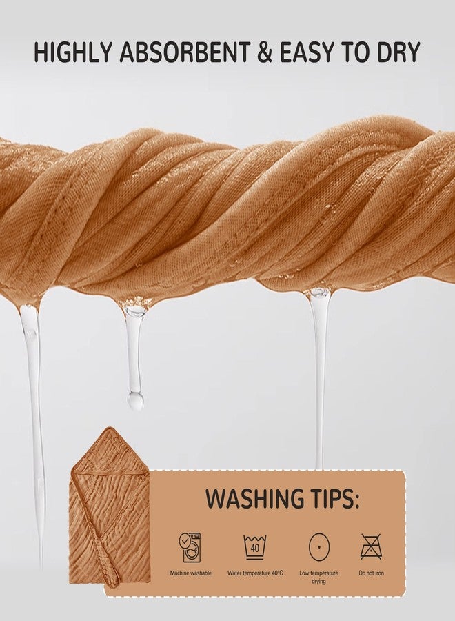 JELLYMONI Muslin Baby Hooded Bath Towels for Newborn, 2 Pack 100% Cotton Baby Bath Towel with Hood for Baby, Infant, Toddler and Kids, Large 32 x 32 Inch Baby Bath Towels Soft and Absorbent - Image 4