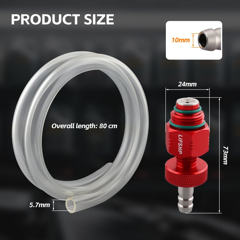 LIFSHP 64MM Oil Filter Wrench and Upgraded Large Hole and Thickened Hose Drain Tool Set for Toyota & Lexus 2.0L - 5.7L Engines Aluminum Alloy Oil Change Tools-Red - Image 5