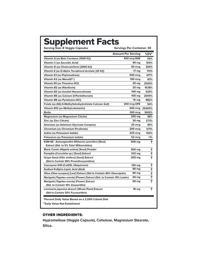 Legion فيتامينات ليجيون تريومف للرجال - متعدد الفيتامينات الكامل للرجال - فيتامينات يومية للرجال لتعزيز الصحة والأداء - متعدد الفيتامينات للرجال مع 21 فيتامين ومعادن - 30 حصة - Image 2