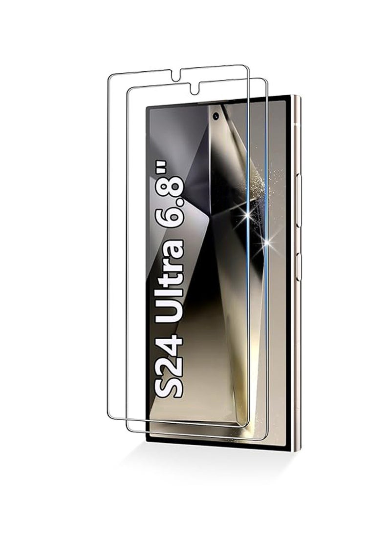X-level Samsung Galaxy S24 Ultra Screen Protector 2Pack HD Clear Protective for S24 Ultra 6.8" Easy Installation, Military Grade Protection, Case Friendly Clear Fingerprint Unlock  - Image 1