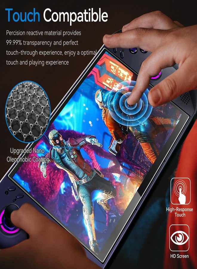 ivoler حماية شاشة ivoler عبوة 2 لجهاز Lenovo Legion Go S المحمول 2025، زجاج مقسى، تغطية كاملة 8 بوصة، شفاف فائق الدقة، مضاد للخدوش، مضاد لبصمات الأصابع - Image 4