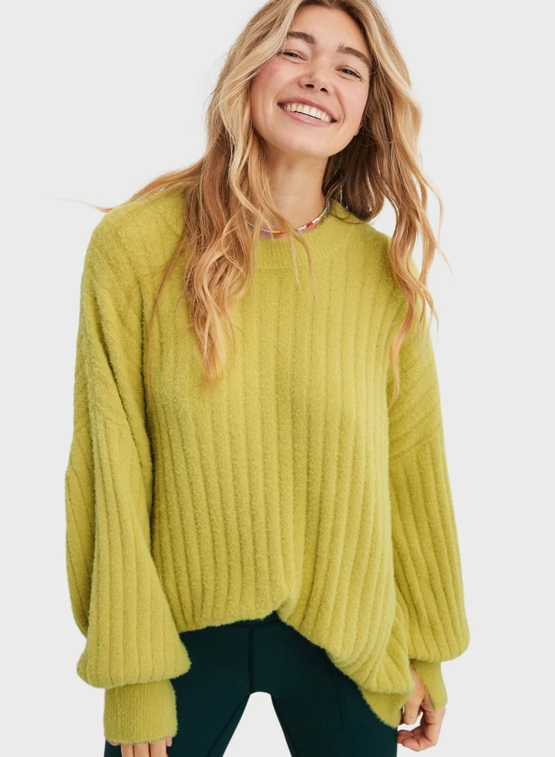 Aerie Crew Neck Knitted Sweater