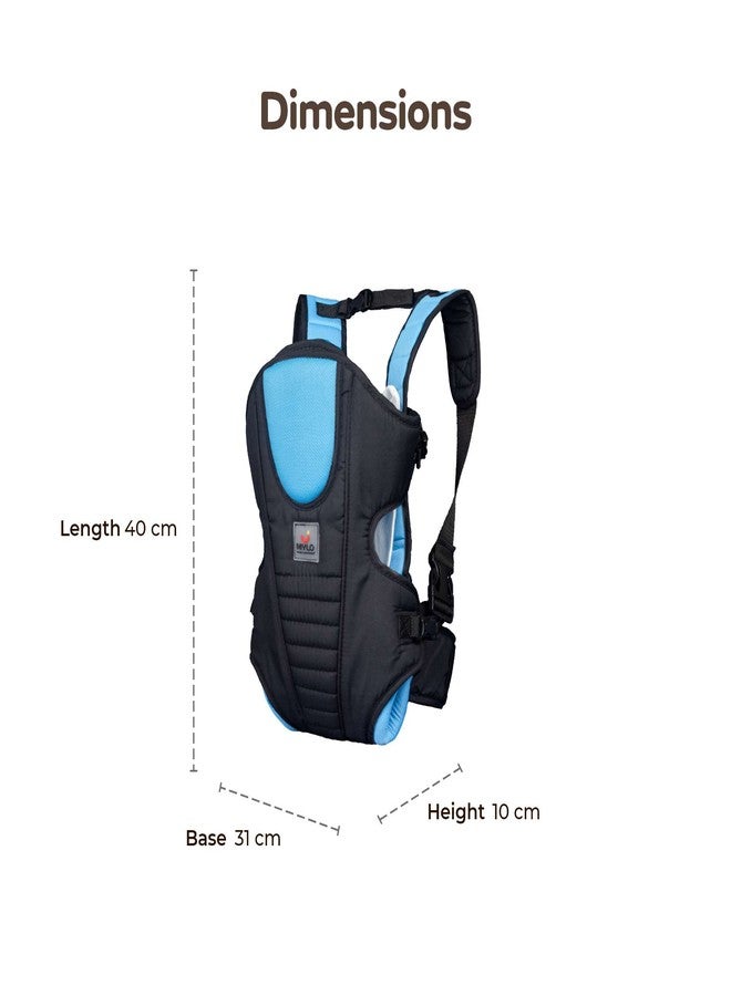 Mylo Essentials Baby Carrier Bag for 6 Months-15 Months Baby - Ergonomic, 3 in 1 Front, Back, Back Support, Newborn to Toddler, Infant & Child Carrier- Sky Blue & Navy - Image 4