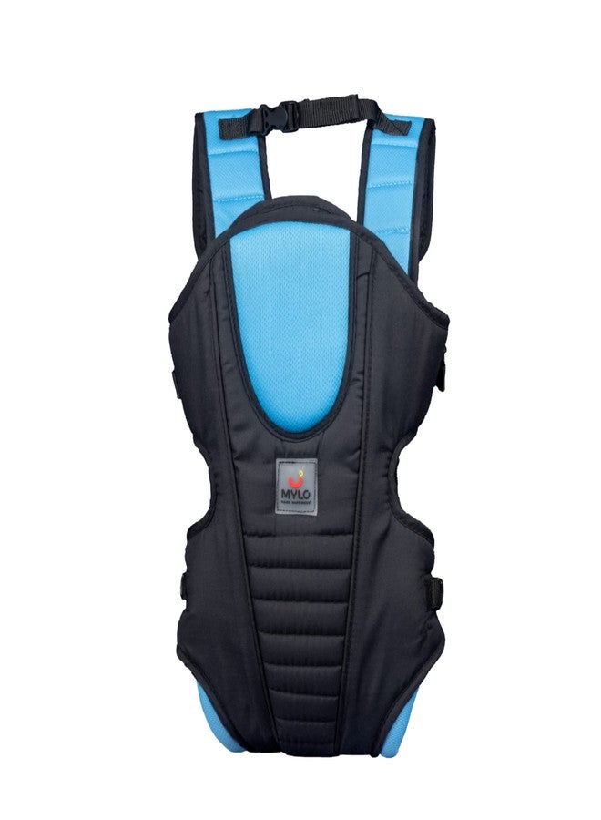 Mylo Essentials Baby Carrier Bag for 6 Months-15 Months Baby - Ergonomic, 3 in 1 Front, Back, Back Support, Newborn to Toddler, Infant & Child Carrier- Sky Blue & Navy - Image 1
