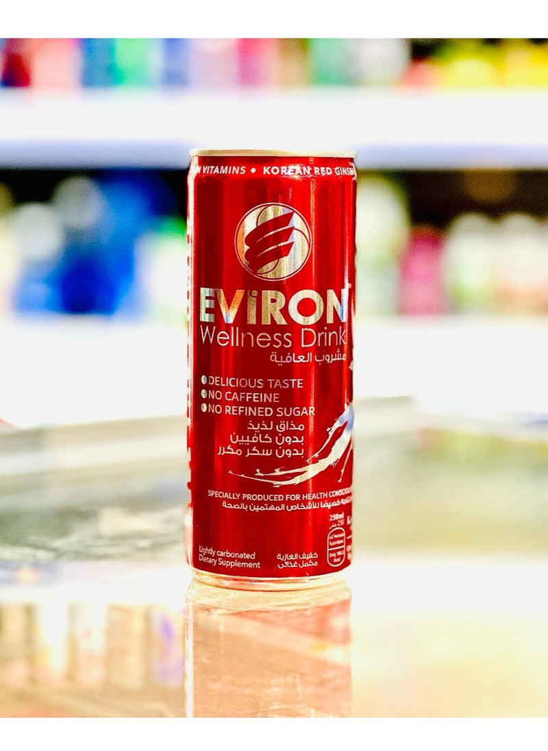 Lightly Carbonated Health Drink with Red Korean Ginseng & Oriental Exotic Fruit Extract, 250ml - No Caffeine, Refined Sugar & Preservatives, Specially Designed for Health Conscious People
