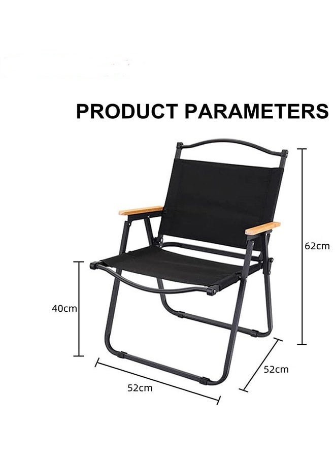 JCB CHIC Portable Folding Outdoor Camping Chair  Black  - Image 2