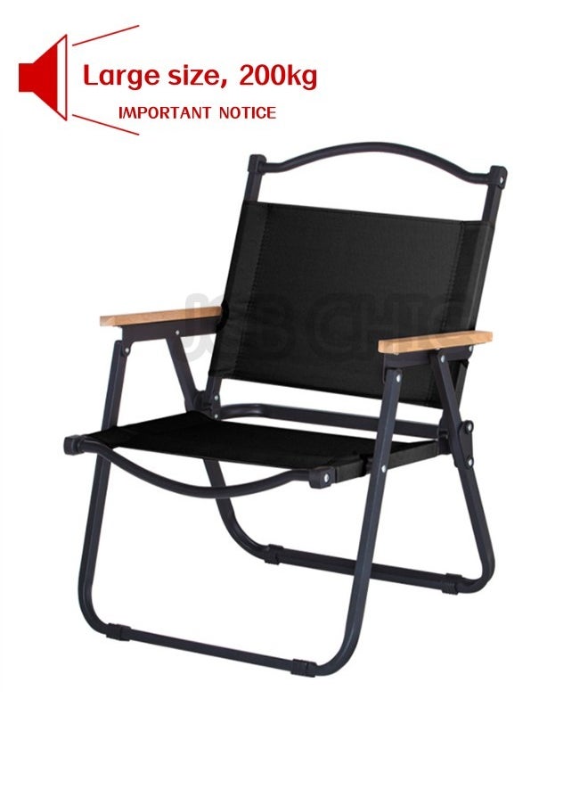 JCB CHIC Portable Folding Outdoor Camping Chair  Black  - Image 1