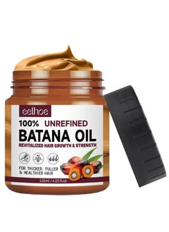 EELHOE 120Ml 100% Unrefined Batana Oil for Hair Growth Batana Oil Hair Butter Cream for Healthier Thicker Fuller Hair Organic Natural Batana Hair Mask Prevent Hair Loss Encourages Hair Regrowth Repairs Dry Damaged Hair  - Image 1