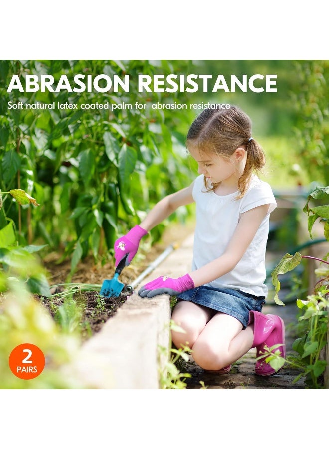 VGO Vgo 3-Pairs Age 3-9 Kids Latex Gardening Gloves Work Gloves  - Image 3