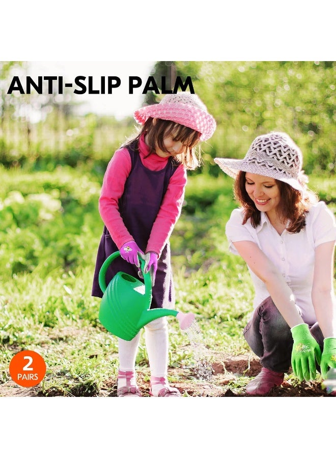VGO Vgo 3-Pairs Age 3-9 Kids Latex Gardening Gloves Work Gloves  - Image 4