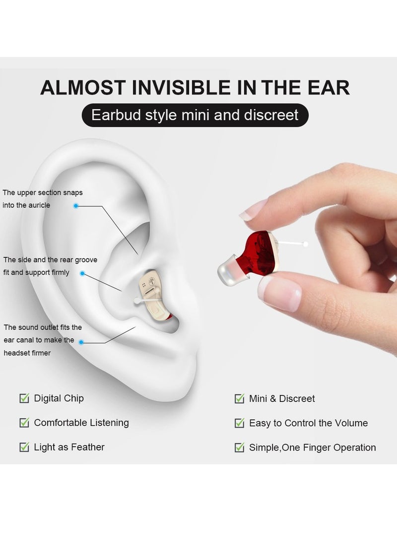 Mini Invisible Hearing-aid Sound Amplifier Volume Adjustable Ear Hearing Assistant Helper for Elderly Hearing Loss People - Image 5