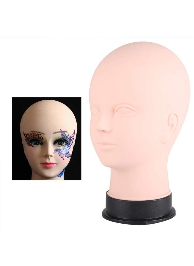 klarako Silicone Mannequin Head, Soft Massage Makeup Practice Head Model Cosmetology Training Eyelash Extensions Head for Wig Hat Display Eyebrow  - Image 1