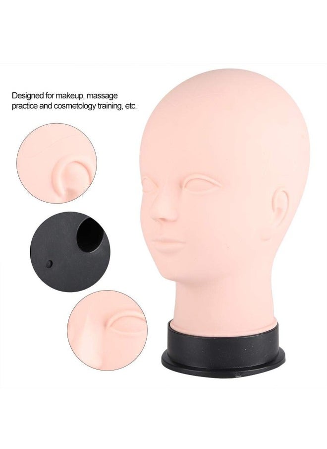 klarako Silicone Mannequin Head, Soft Massage Makeup Practice Head Model Cosmetology Training Eyelash Extensions Head for Wig Hat Display Eyebrow  - Image 3