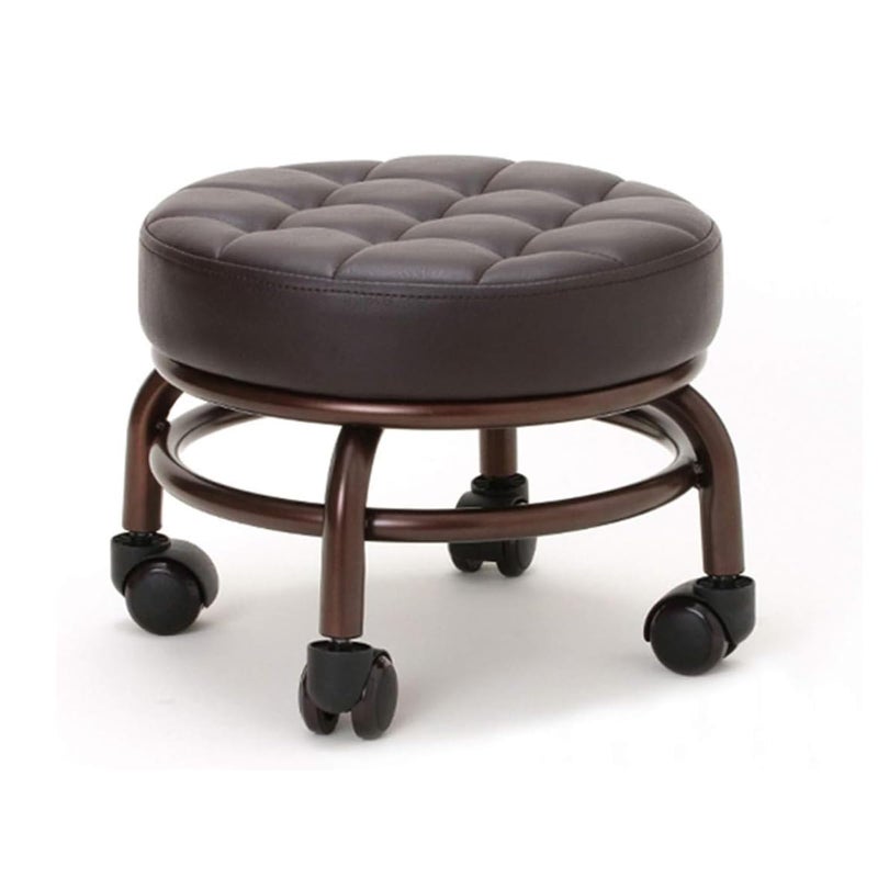 Elitzia Pedicure Foot Stool Beauty Salon SPA Foot Bath Footstool Two Color Optional Thick Support Seat Quality Wheels ET28500Dark Brown