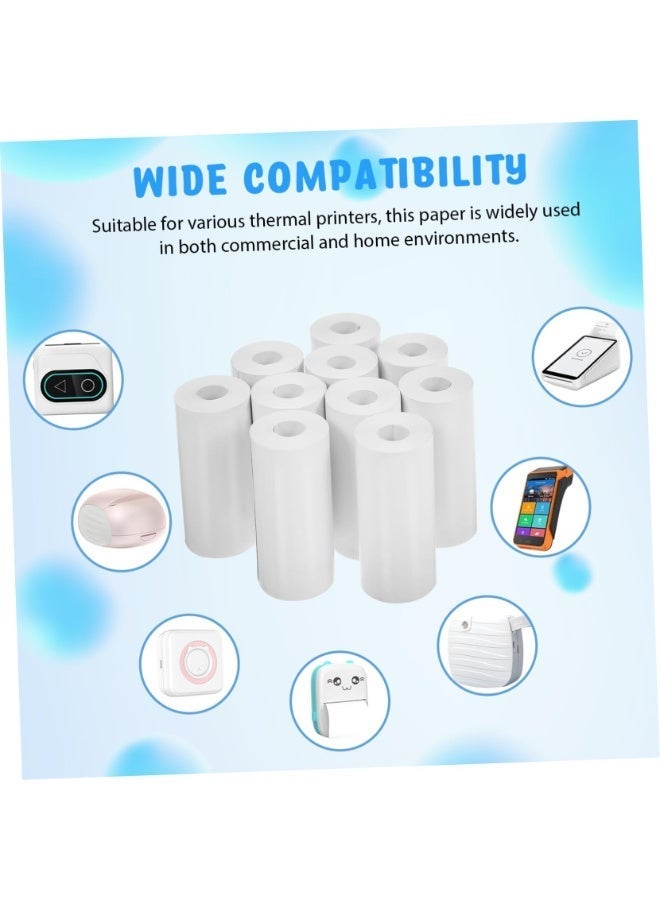 GOOJPRT 10 Rolls Thermal Printer Paper Rolls Mini Printer Sticker Thermal Sticker Paper for Memo Notetaking and Photo Printing Compatible Easy to Use,57x30mm - Image 4