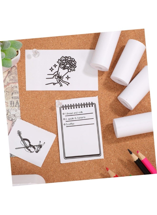GOOJPRT 10 Rolls Thermal Printer Paper Rolls Mini Printer Sticker Thermal Sticker Paper for Memo Notetaking and Photo Printing Compatible Easy to Use,57x30mm - Image 5