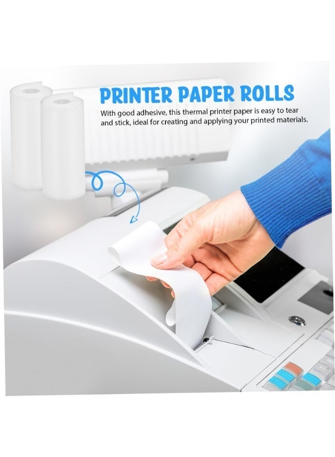 GOOJPRT 10 Rolls Thermal Printer Paper Rolls Mini Printer Sticker Thermal Sticker Paper for Memo Notetaking and Photo Printing Compatible Easy to Use,57x30mm - Image 2