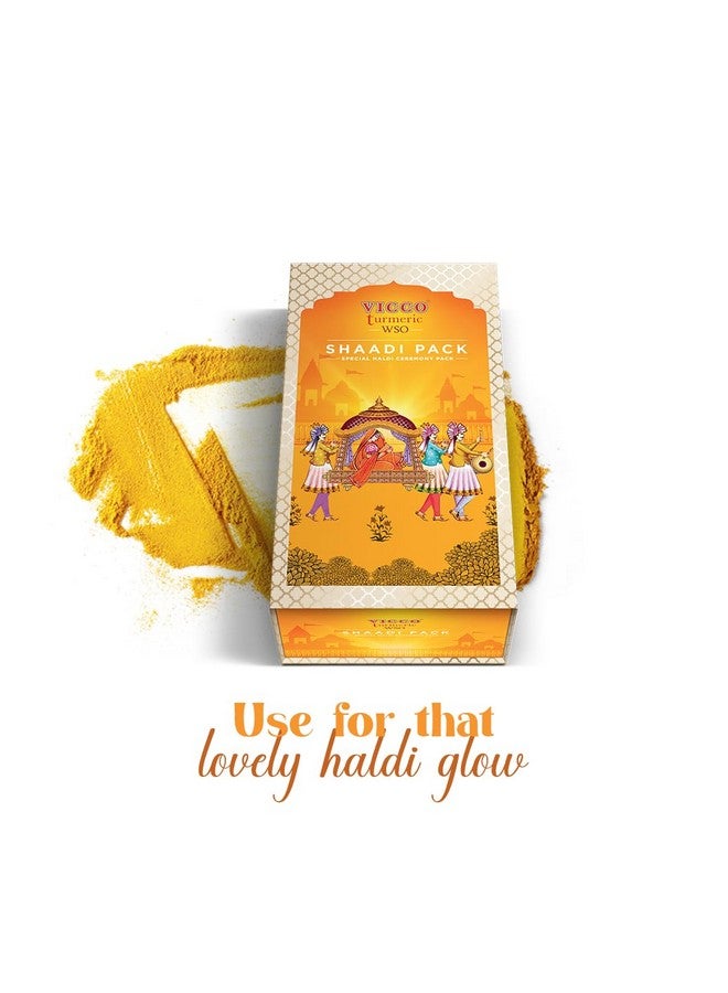 VICCO Turmeric Wso Shaadi Pack [200G | Pack Of 1]: Stain-Free, Ready-To-Use Ubtan For Haldi Ceremony (Shaadi Wali Haldi) - Image 2
