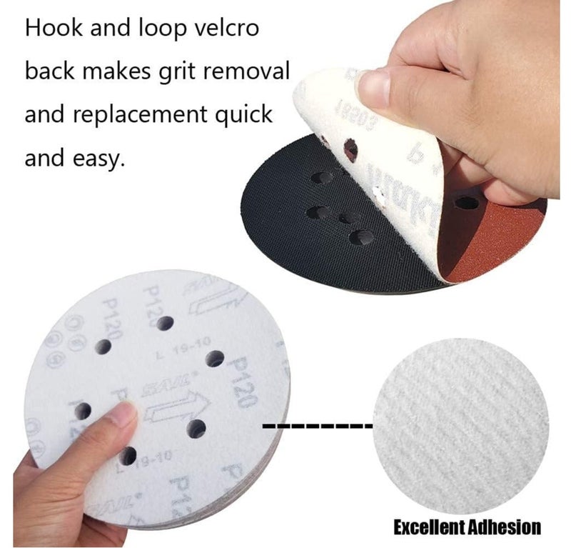 Apple Abrasives 4.5-Inch 6-Hole Hook and Loop Sanding Discs Grit-120, Pack of 100 - Image 5