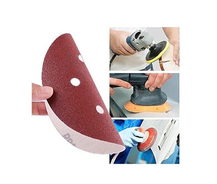 Apple Abrasives 4.5-Inch 6-Hole Hook and Loop Sanding Discs Grit-120, Pack of 100 - Image 4