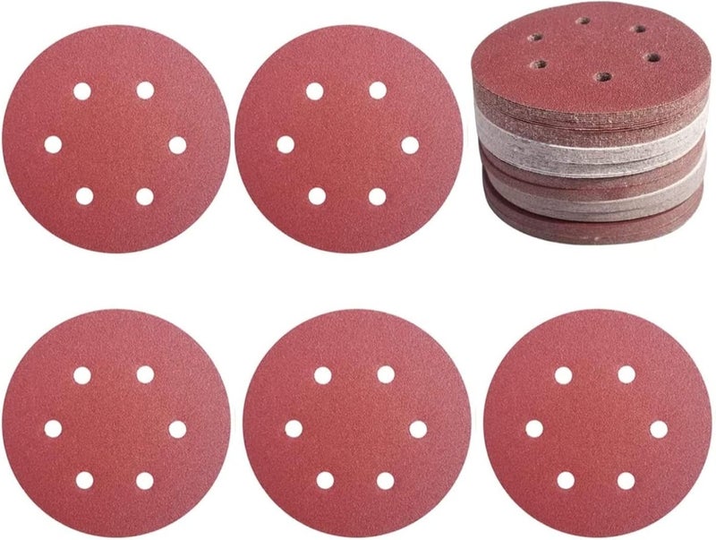 Apple Abrasives 4.5-Inch 6-Hole Hook and Loop Sanding Discs Grit-120, Pack of 100 - Image 2
