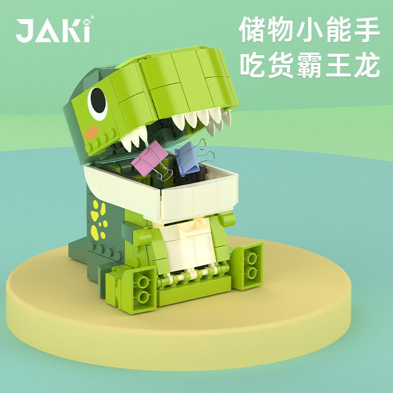Jiaqi Jk5101 Stacked Music Dinosaur Po Frame Pen Holder Creative Desktop Ornaments Children'S Educational Assembly Building Block Toy - Image 1