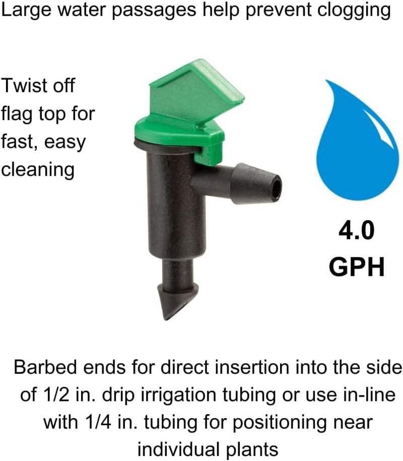 Rainbird FE40-25S Drip Irrigation 4 Gallon Per Hour Flag Dripper/Emitter, 25-Pack - Image 2