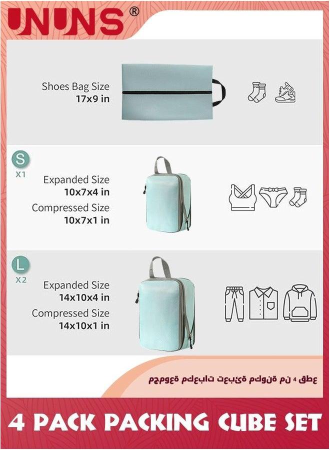 UNUNS Packing Cube Set,4Pcs Compression Cubes For Suitcases,Lightweight Bags Organizer Luggage - Image 3