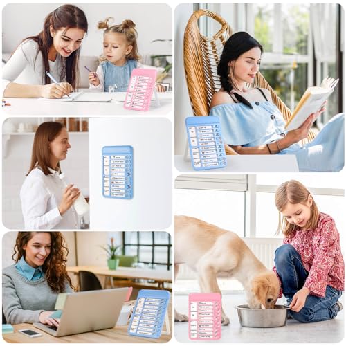 Audab 2Pcs Dry Erase Chore Chart for Kids, Magnetic Checklist Board, My Chores Slider Chart to Do List Board, Routine Chart Schedule Board Task Tracker for Home Refrigerator, Wall, Desk (Blue & Pink) - Image 5