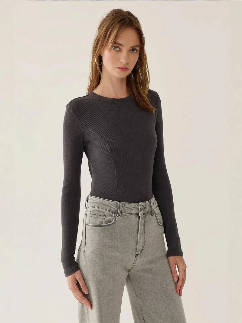 Washed Effect Bodysuit