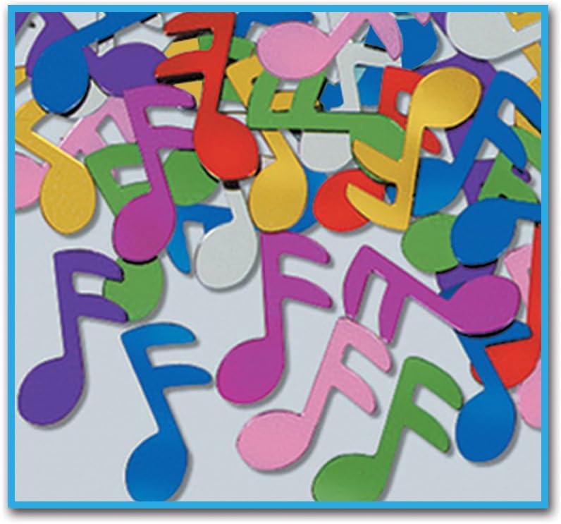 Beistle Fanci-Fetti Musical Notes Confetti - Multicolor Party Decoration - Image 1