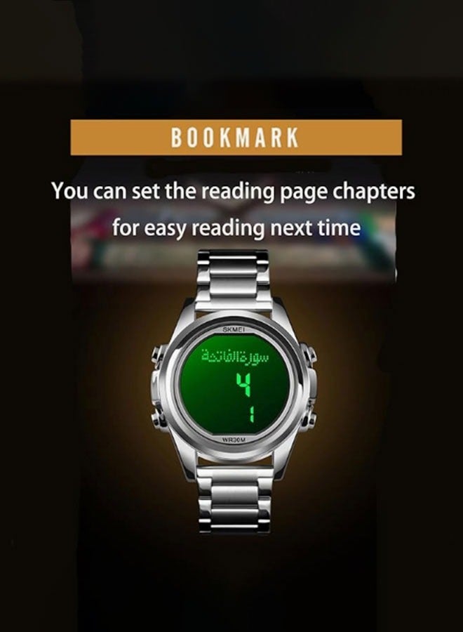 Men's Digital Business Watch,With Stopwatch Timing(Silver) - Image 5