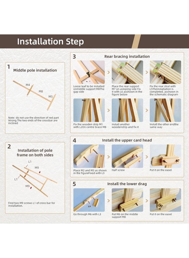 Chocozone 5feet Easel Stand for Painting Easel Stand for White Board with Adjustable Height & Angle Indoor & Outdoor Advertisement Board (Wood) - Image 4