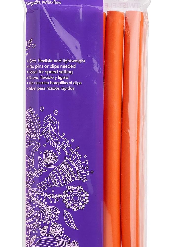 Diane Twist-Flex Rods in Orange - 5/8" Curling Rods for Hair Styling - Image 4