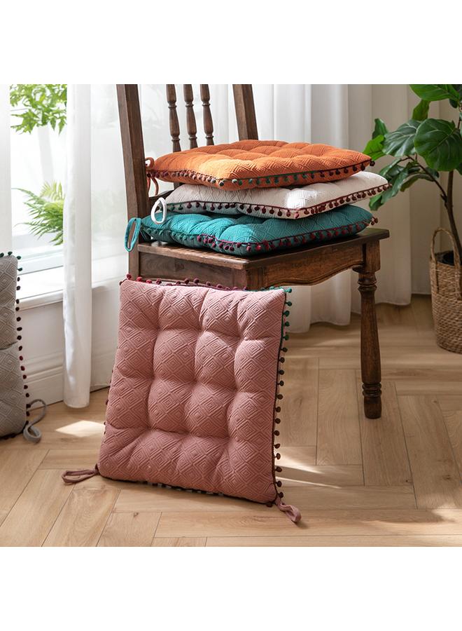 الأزرق جي دبليو وسادة حديثة بسيطة كرسي وسادة ذات لون نقي غرفة المعيشة كرسي طعام وسادة مؤخرة الجلوس لفترة طويلة غير قابلة للانزلاق مع وسادة مقعد مربعة - Image 4