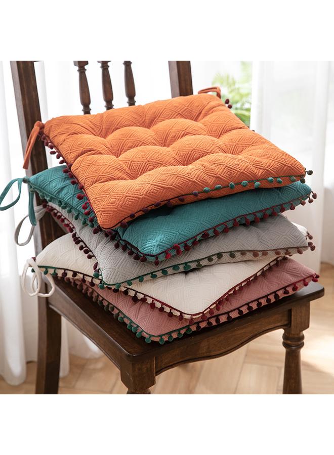 الأزرق جي دبليو وسادة حديثة بسيطة كرسي وسادة ذات لون نقي غرفة المعيشة كرسي طعام وسادة مؤخرة الجلوس لفترة طويلة غير قابلة للانزلاق مع وسادة مقعد مربعة - Image 5