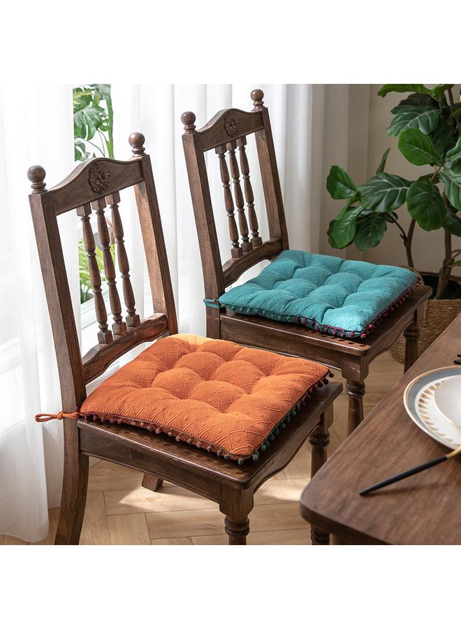 الأزرق جي دبليو وسادة حديثة بسيطة كرسي وسادة ذات لون نقي غرفة المعيشة كرسي طعام وسادة مؤخرة الجلوس لفترة طويلة غير قابلة للانزلاق مع وسادة مقعد مربعة - Image 3